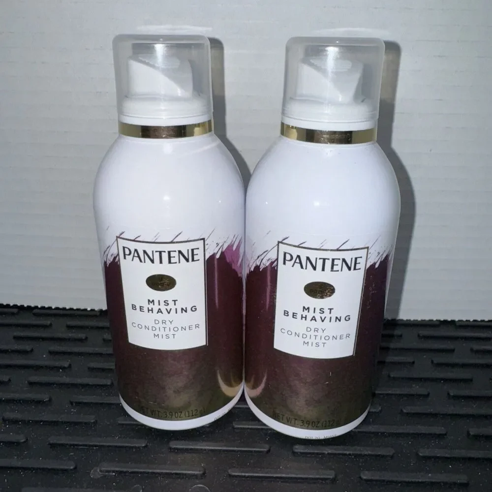 Pantene Dry Conditioner Mist Women 3.9oz White Mist Behaving 2‎ Pack Bundle